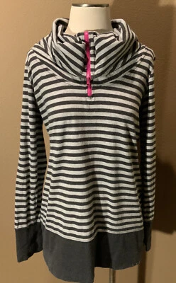 Top The North Face Talla Grande Gris Rayas Manga Larga con Cremallera Rosa 100% Algodón Foto 1 de 4