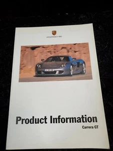 PORSCHE CARRERA GT PRODUCT INFORMATION* - Picture 1 of 8
