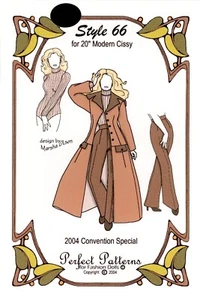 Bodysuit, Duster Coat & Wide Leg Pants CISSY 20" Fashion Dolls Perfect Patterns - Picture 1 of 4