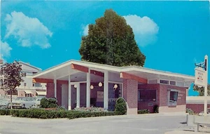 Postal de mediados de siglo Ridgefield Connecticut Drive In Walkup de la década de 1950 25-5768 - Imagen 1 de 2