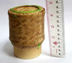 Cesto di riso appiccicoso tailandese Katiip porzione bambù arredamento casa regalo souvenir - Foto 1 di 7