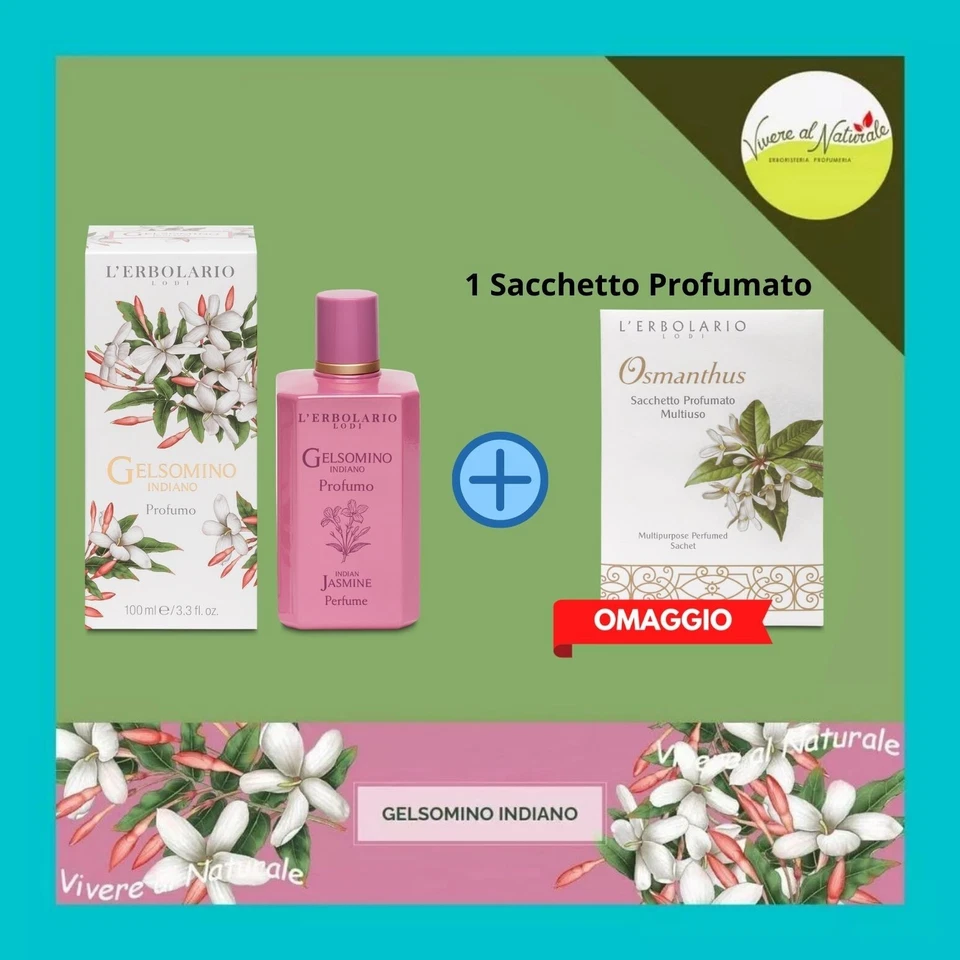 Profumo GELSOMINO INDIANO 100 ml + SACCHETTO profumato L'erbolario - Immagine 1 di 1