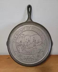 Skillet commemorativo in ghisa grande spirito di pioniere UTAH 1847-1997 - Foto 1 di 7
