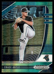 2020 Panini Prizm Draft Picks Prizms Green and Yellow Hyper #163 Chase Antle