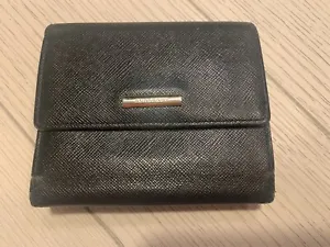 Burberry Black Leather  Wallet Coin Case - Picture 1 of 15