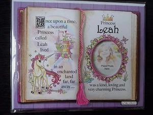 Leah Princess Unicorn Mount Gift With Verse And Photo Space - Choose A Frame - Picture 1 of 1