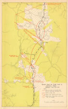 Japanese invasion of Malaya. Retreat in southern Johore, 27-31 Jan 1942 1957 map