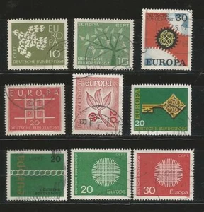 (LA40) ALEMANIA RFA - sellos EUROPA - CEPT SUELTOS - USADOS - LOTE 9 SELLOS - Imagen 1 de 1