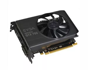 EVGA NVIDIA GeForce GTX 750 GDDR5 1 GB scheda grafica GPU 01G-P4-2751-KR DP HDMI - Foto 1 di 2