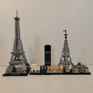 Lego 21019 Eiffel Tower + 21044 Paris Sets Lot No Box or Instructions - Picture 1 of 24