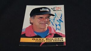 Racing Pro Set Card #58 signed by Gary Bolger