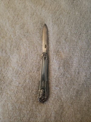 NAVAJA FRUTA BOLSILLO PLEGABLE MEDALLÓN BY GORHAM Moneda Plata todo plata sin mono Foto 1 de 4