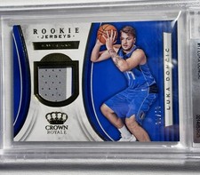 2018-19 Panini Crown Royale LUKA DONCIC RC Rookie Gold Jersey 05/10 RJ-LDC