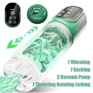 Male Masturbaters Automatic HandsFree Rotating Cup Thrusting Stroker Men Sex Toy - Picture 1 of 7