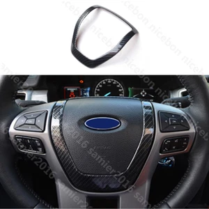 Carbon fiber color Steering Wheel Cover Fit for Ford Ranger Everest Endeavour - Picture 1 of 6