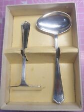 Boxed Vintage Traditional EPNS baby spoon and pusher christening gift