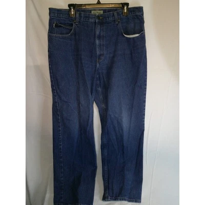 Mens LL Bean Relaxed Fit Jeans 38x30 Denim Blue Cotton Casual Pants ACTUAL 39X30 - Image 1 of 4