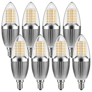 LED Candelabra Bulb, Non-Dimmable, 100 Watt Equivalent, 12W LED Candle Bulbs,... - Picture 1 of 8