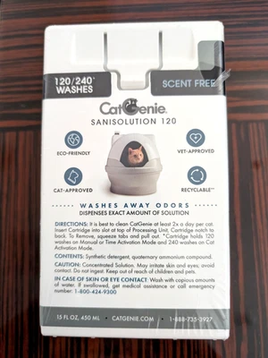 Cat Genie Catgenie 120 SaniSolution Scent Free Cartridge New - Image 1 of 4