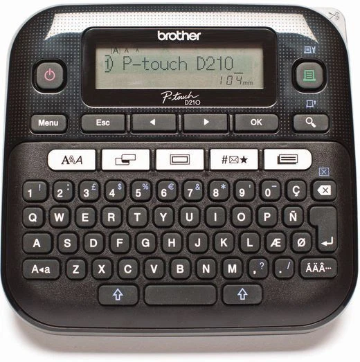 Brother P-touch D210 Desktop Beschriftungsgerät Schwarz 14 Schriftarten NEU OVP - Bild 1 von 1
