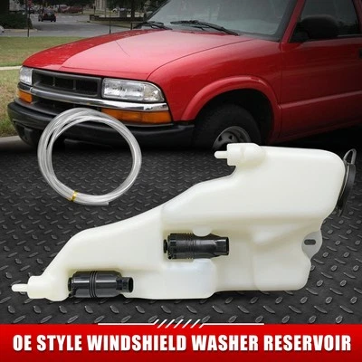 PARA 95-05 CHEVY BLAZER GMC JIMMY LAVADORA DE PÁRA-BRISA TANQUE RESERVATÓRIO DE FLUIDO + TAMPA + BOMBA - Imagem 1 de 3