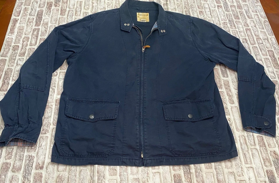 Chaqueta Lucky Brand XXL Para Hombres Tareas Abrigo Cuello Bombardero Azul Marino Utilidad Trabajo Y2K Foto 1 de 4