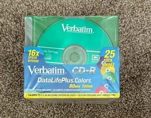 VERBATIM Color CD-Rs - 25 Pack - New - Zdjęcie 1 z 2