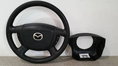 2001-2004 Mazda Tribute Steering Wheel w/ Leather & Cruise Control Black OEM - Image 1 of 4