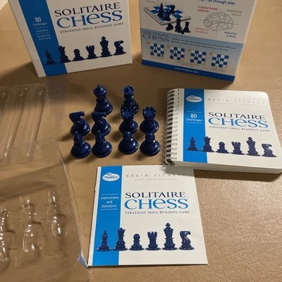 ThinkFun Solitaire Chess Brain Fitness Strategy Game Complete - Image 1 of 4