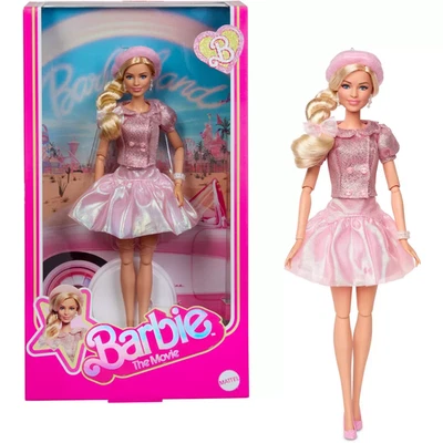 Barbie JBJ53 The Movie Doll, Margot Robbie as, Collectible Wearing Pink Blouse &