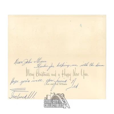 Ted Williams Autographed 1961 Christmas Card - PSA/DNA - Image 1 of 4