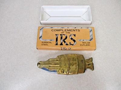 Vintage 1980's Complements of the IRS Taylor Cutlery Japan Knife Tax Novelty - Image 1 of 4