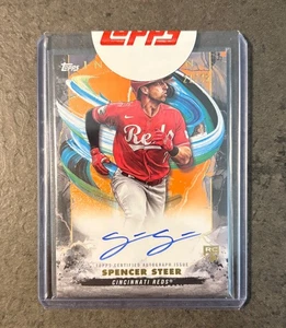 2023 Topps Inception Orange Auto - Spencer Steer Rookie RC /25 - Picture 1 of 2