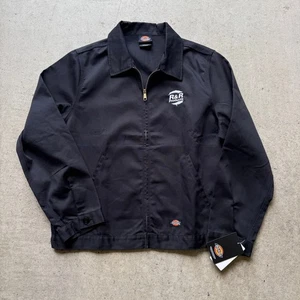 NWT Men's Dickies Black Zip Up Eisenhower Lightweight Work Skate Jacket Sz Large - Picture 1 of 7