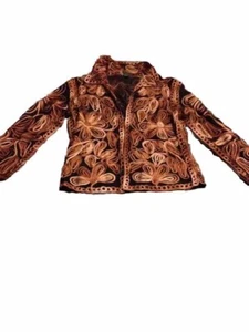 CASUALSTUDIO Damen kurze bronze/schwarze Freizeitjacke Gr. Small Reißverschluss Oberteil - Bild 1 von 4