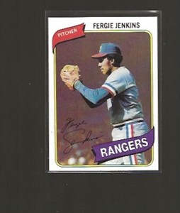 1980 TOPPS FERGIE JENKINS #390 NRMT HIGH GRADE SHARP CARD
