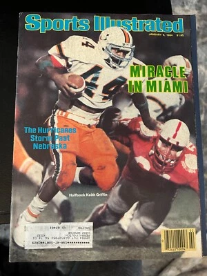 Bonito milagro ilustrado deportivo vintage del 9 de enero de 1984 en Miami Keith Griffin Foto 1 de 2