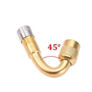 45 Grad Winkel Reifen Ventil Verlängerung Adapter Motorrad-Messing - Bild 1 von 3