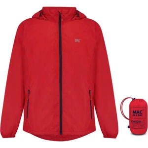 Mac In A Sac Classic Packable Waterproof Unisex Jacket Medium Red JM - Picture 1 of 9