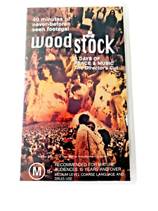 Woodstock - 3 Days Of Peace And Music. Directors Cut. 214 Mins. VHS Tape