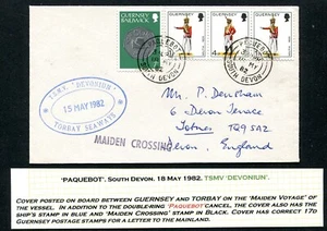 GUERNSEY: (15490) UNIFORMES MILITARES/MONEDAS/DEVON/PAQUEBOT CANCELAR/CUBRIR - Imagen 1 de 1