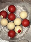 Old snooker billiard pool ball red & white combo set lot CHEAP !! 030224dBIZII