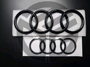 Audi A4 B8 2009-2016 negro brillante insignias parrilla/bota (estilo con insignia) - Imagen 1 de 1