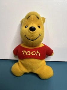 Vintage Disney Winne the Pooh Bear Plush Zippered Pouch Keychain 4.5" Plushie - Picture 1 of 8