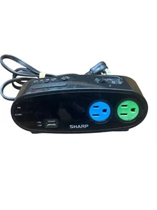 Sharp Multipurpose LED Alarm Clock With USB Port & Dual Outlet Power Charging - Picture 1 of 4