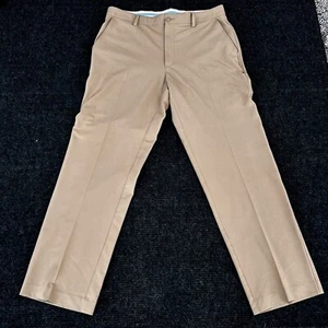 NWOT FootJoy Golf Pants Mens W36 L32 Khaki Flat Front Lightweight Performance - Picture 1 of 9