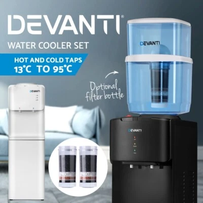 Devanti Water Cooler Set Dispenser Stand Cold Hot Purifier 22L Bottle Filter - image 1 of 4