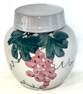 Vintage Asian Ginger Lidded Ginger Jar. Hand Painted. - Foto 1 di 7
