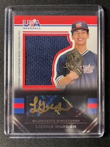 2017 Panini USA Stars & Stripes Lucas Gordon Autographed Jersey Black #03/44!!!