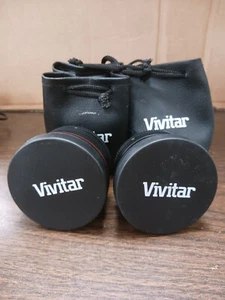 Vivitar HD4MCAF 2.2x Telephoto and .43 Wide Angle Converter Lenses w/ Caps *EXC - Picture 1 of 14
